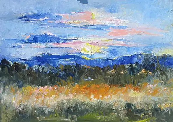 Anna Wąsikiewicz -  Wschód słońca w Smólniku godz  4 rano  2012  