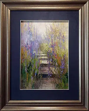 Paweł Łącki, Среди люпинов, Масляная картина - холст, 25 x 35