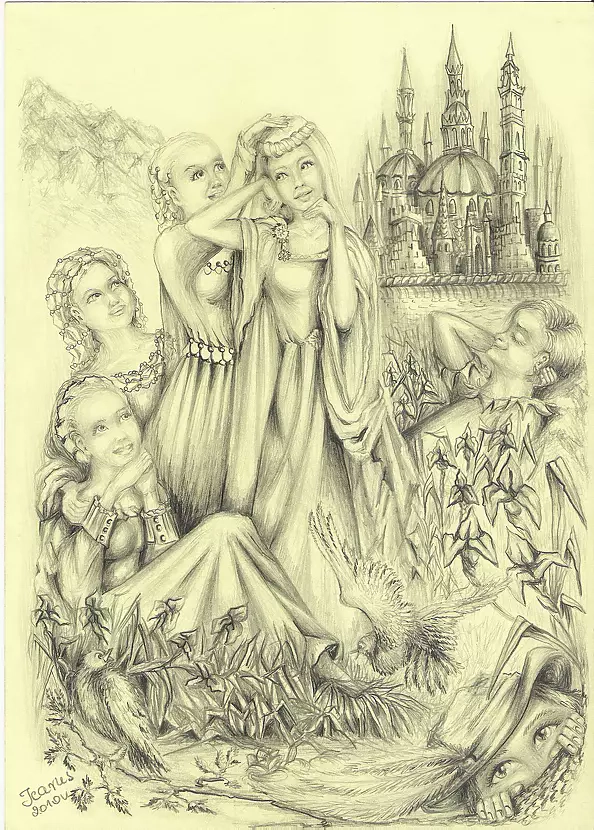 J Stachyra - among daffodils