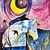 Adriana Laube, "Accompagnati nella notte", Acquerelli, Altre, Inchiostro - carta, 30 x 42