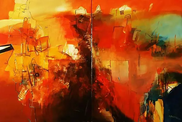 Lech Biernacki -  Wycinek przestrzeni dyptyk