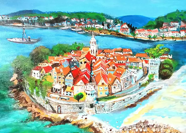Krystyna Mościszko - Korcula island