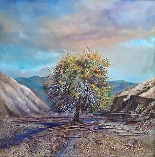 Urszula Świtaj, "Wytrwałość", Obraz akrylowy - płótno, 40 x 40