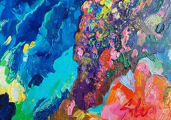 Anastasiia Kurkova, Wyżyny, Obraz olejny - płótno, 50 x 35