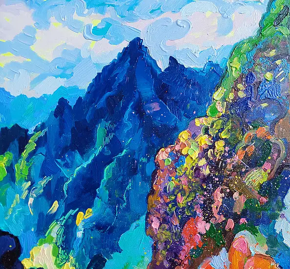 Anastasiia Kurkova, Wyżyny, Obraz olejny - płótno, 50 x 35