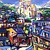 Piotr Rembieliński, Wzgórze Montmartre, Obraz akrylowy - płótno, 50 x 40