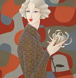 Urszula Tekieli, "XXXVII" z cyklu "Puellas", Obraz olejny - płótno, 40 x 50