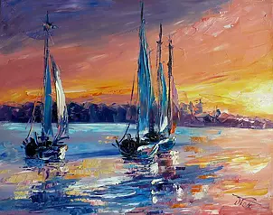 Dorota Łaz - SUNSET ON THE LAKES