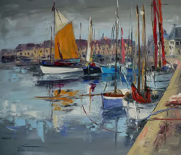Dorota Łaz - SAILING BOATS IN PORT 1