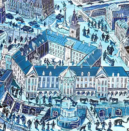 Edward Dwurnik, ZAMEK, rok 2016, olej i akryl na płótnie, Obraz olejny - płótno, 81 x 65
