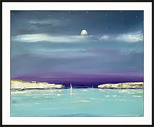 Andrzej Cybura, BAY, Acrylic painting, Oil painting - canvas, 50 x 40