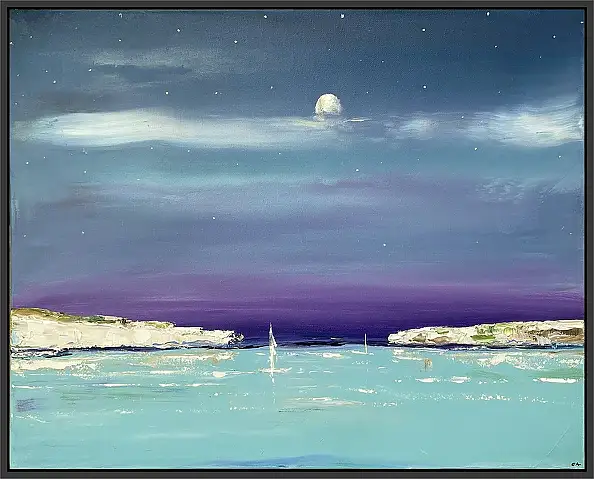 Andrzej Cybura, BAY, Acrylic painting, Oil painting - canvas, 50 x 40