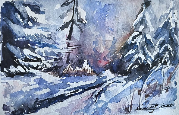 Bernadeta Nowak - WINTER, FOREST, WALK