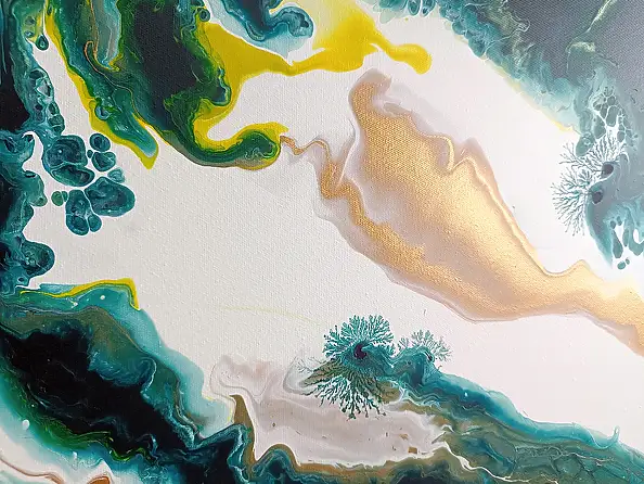 Joanna Bilska, SABBIE DORATE, Quadro ad acrilico - tela, 70 x 70