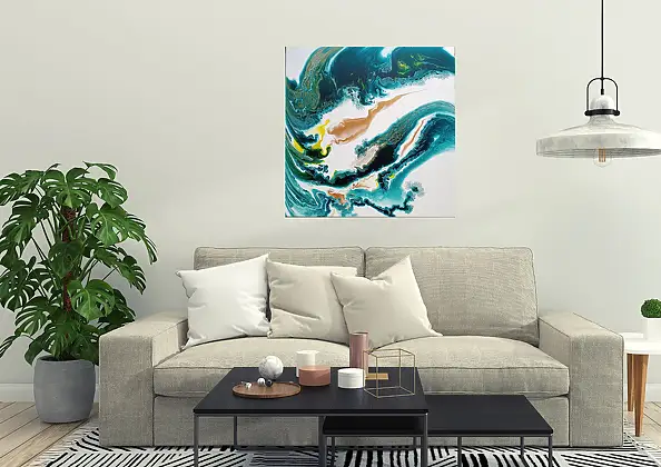 Joanna Bilska, SABBIE DORATE, Quadro ad acrilico - tela, 70 x 70