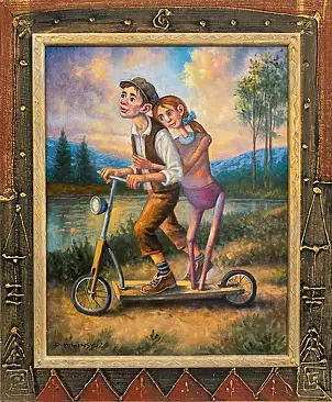 Dariusz Miliński, С тобой до конца света, Масляная картина - холст, 40 x 50