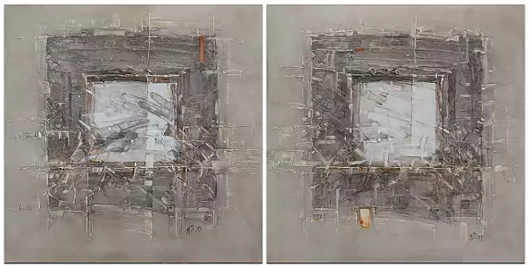 Adam Pilorz - Z cyklu ARTEFAKTY, dyptyk