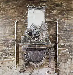 Adam Pilorz, Из серии «Артефакты», Масляная картина - холст, 140 x 140