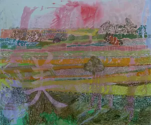 Monika Kalityńska, Extrait de la série Paysage émotionnel « Magnifique », Peinture à l'huile - toile, 120 x 100
