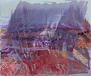 Monika Kalityńska, Aus der Serie Emotionale Landschaft „Zufrieden, Befriedigt“, Ölbild - Leinwand, 120 x 100