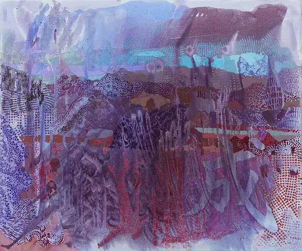 Monika Kalityńska, Extrait de la série Paysage émotionnel « Devenir, changer », Peinture à l'huile - toile, 120 x 100