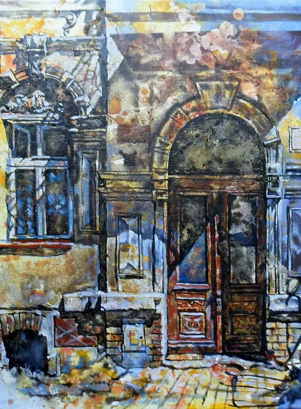 Jerzy Rodziewicz - Z cyklu ,,Stare miasto,, ---  ,,Błękitna brama,,