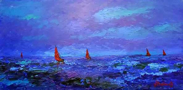 Jerzy Stachura - Z cyklu "Trzy razy żagle - niebieski"