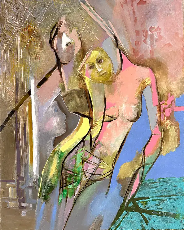 Anna Lupa Suchy, Z gracją, Obraz olejny - płótno, 50 x 60