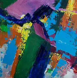 Lidia Sieczkowska, Z lotu ptaka, Obraz akrylowy - płótno, 100 x 70