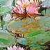 Jolanta Madej, From Monet's Garden, Oil painting - canvas, 100 x 40