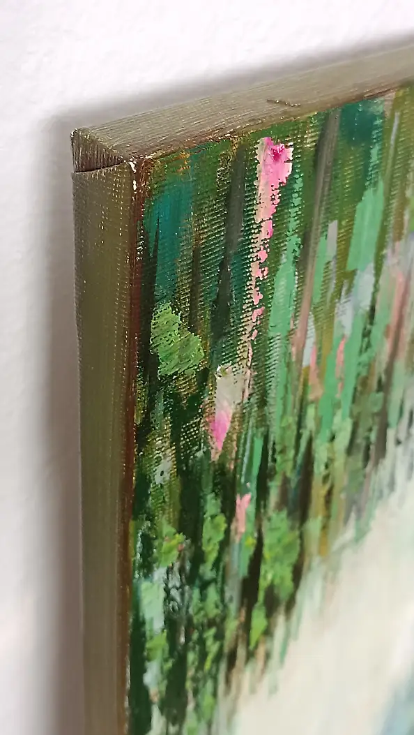 Jolanta Madej, From Monet's Garden, Oil painting - canvas, 100 x 40