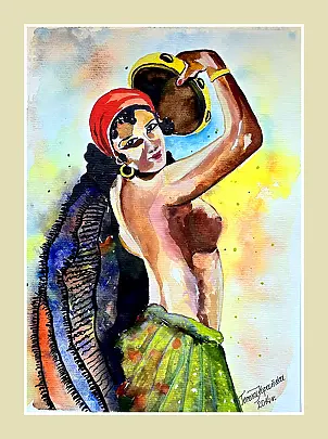 Teresa Kopańska - With a tambourine