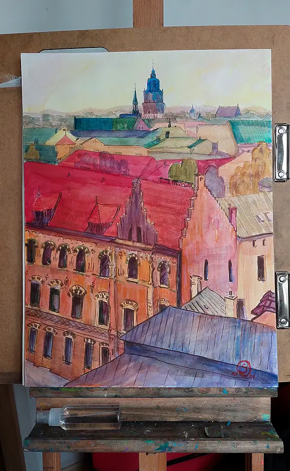 Anastasiia Kurkova - With a view of Wawel Castle