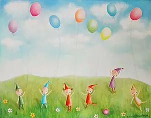 Małgorzata Piasecka Kozdęba - Zabawa z kolorowymi balonikami