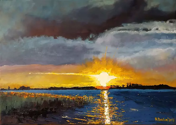 Robert Berlin - Zachód nad jeziorem