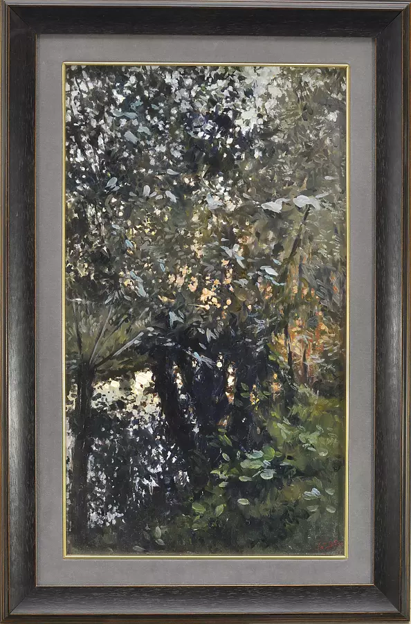 Janusz Szpyt - Sunset over the pond