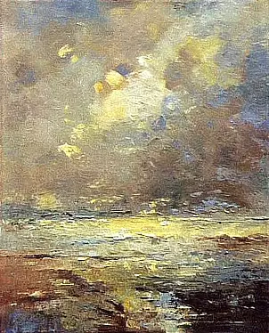 Marek Kubski - Zachód słońca  (Technika szpachlowa)