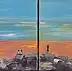 Mariusz Makuła, Sunset diptych, Oil painting - canvas, 20 x 20