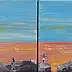Mariusz Makuła, Sunset diptych, Oil painting - canvas, 20 x 20