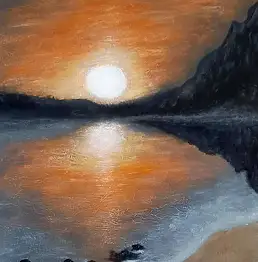 Maria Bronisz, Закат, Акрилова картина - холст, 39 x 49