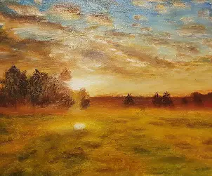 Anna Romanchenko  - Zachód słońca na polanie