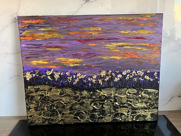 Karolina Rakowska - Zachód słońca nad złotą polaną