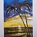 Ryszard Niedźwiedzki - Sunset under the palm trees