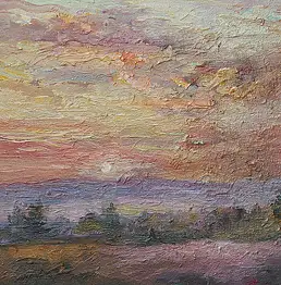 Sabina Salamon, Tramonto , Quadro a olio - tela, 30 x 24