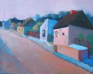 Anna Rudnicka-Litwinek - Zachód słońca w Janowcu.