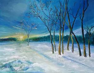 Jadwiga Rudnicka - Sunset in winter