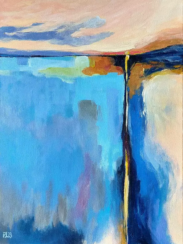 Paulina Lebida - Sunset - acrylic painting