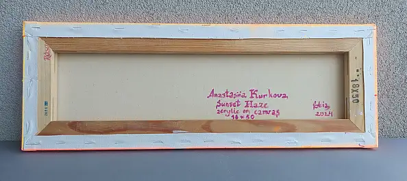 Anastasiia Kurkova, Zachodnia mgiełka, Obraz olejny - płótno, 50 x 18