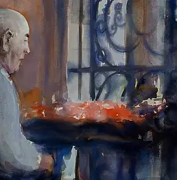 Grzegorz Mitręga, Träumereien, Aquarelle - , 70 x 50