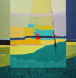 Ewa Laszczkowska, Żagiel, Obraz olejny - płótno, 80 x 80